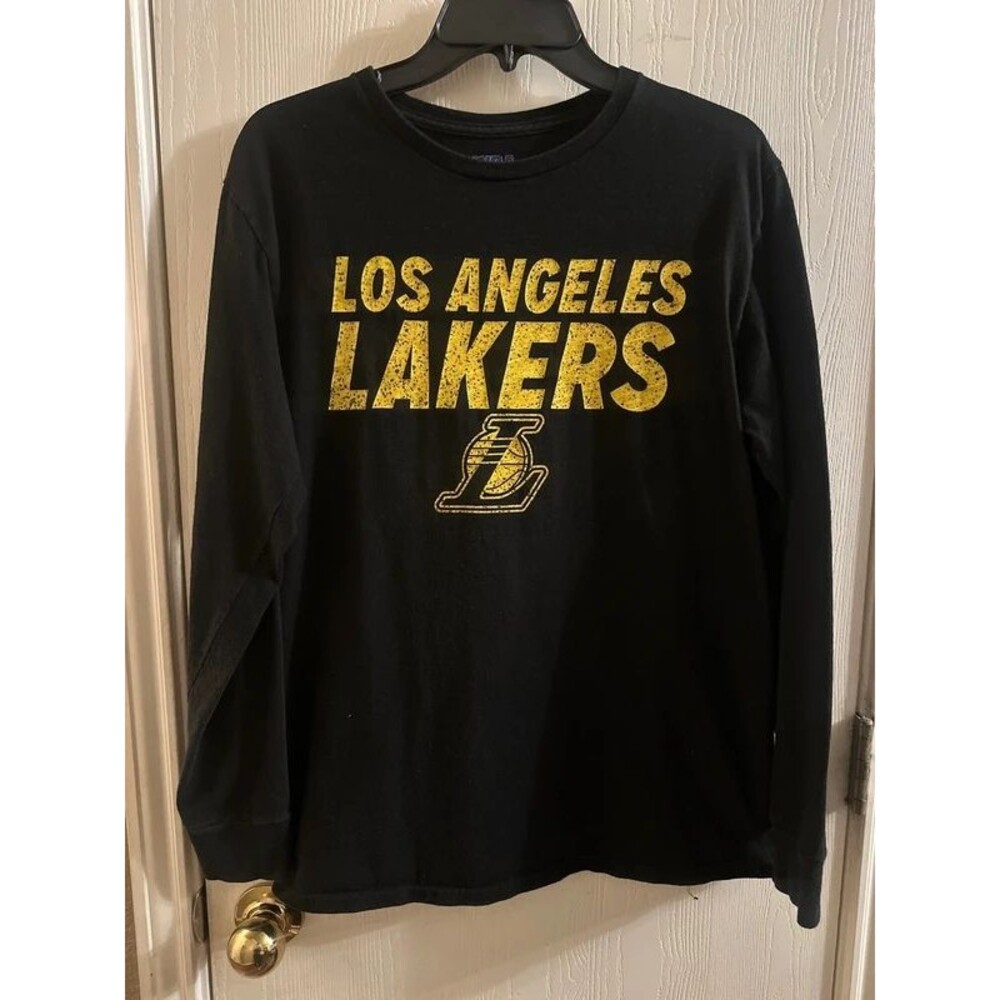 NBA Los Angeles LA Lakers Longsleeve black shirt size M Vintage Men’s